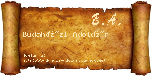 Budaházi Adolár névjegykártya